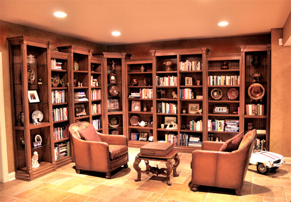 Custom Home Library Bookshelf Randall Cabinets And Design